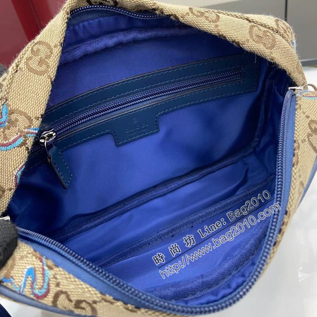 Gucci專櫃古馳最新款小號男士單肩斜挎包 jh2954型號：817771